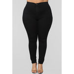 Super High Waist Denim Skinnies-Black